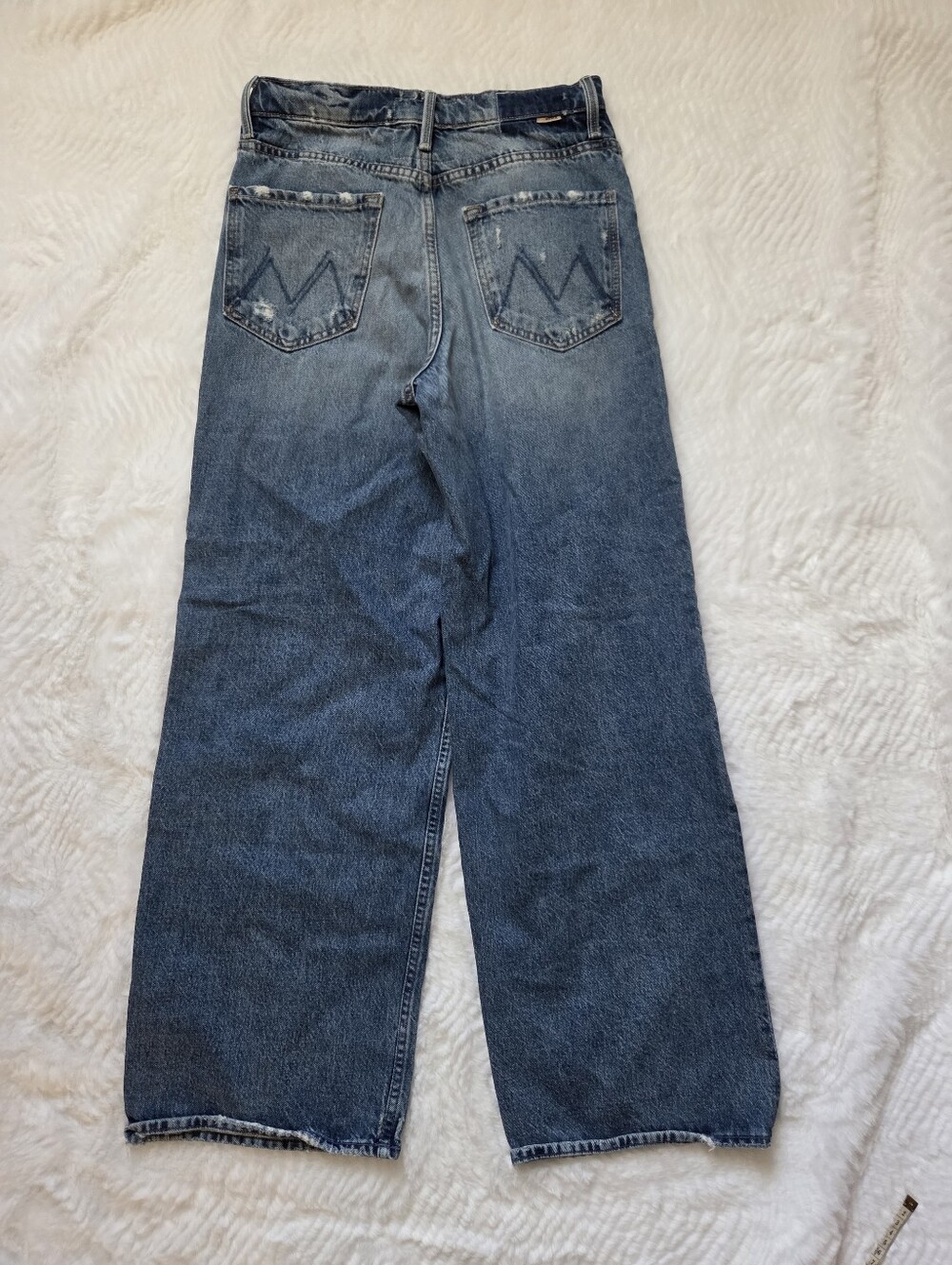 MOTHER Straight-Leg Vintage Wash Blue Jeans